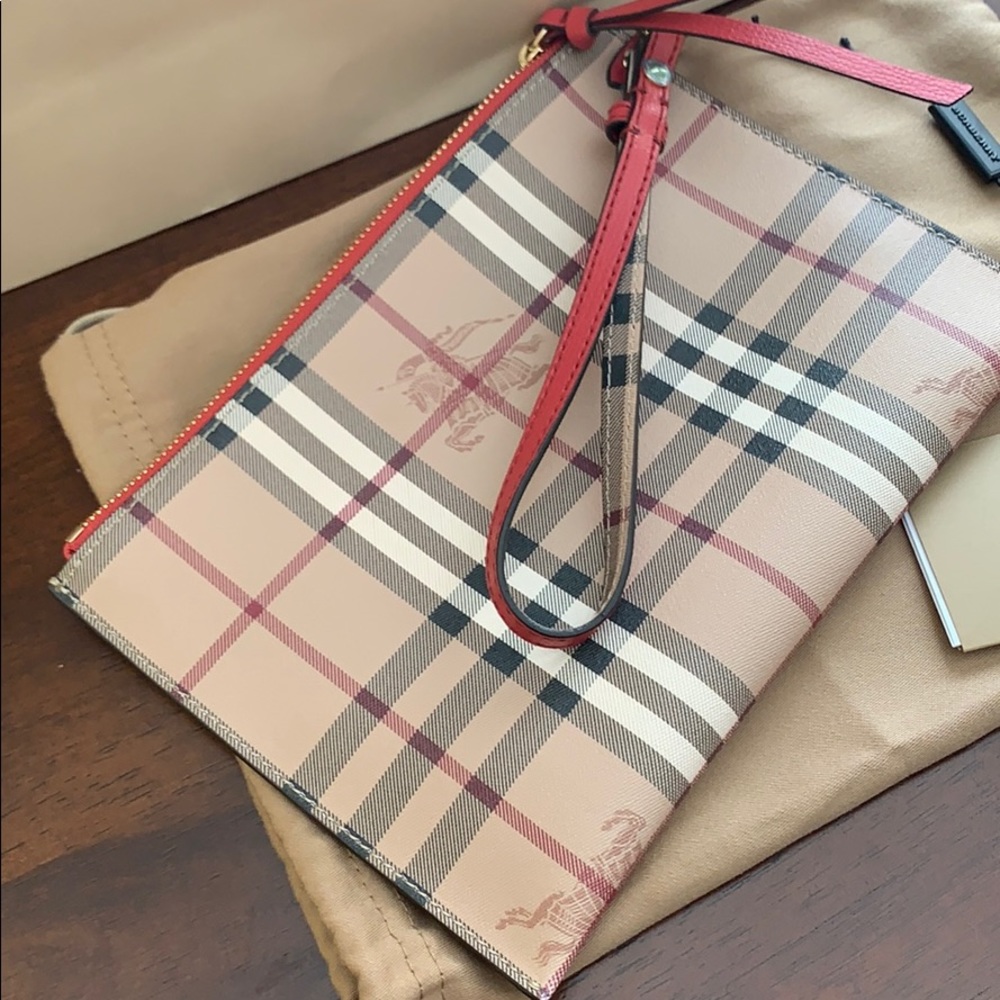 COPY - Burberry coral red Wristlet